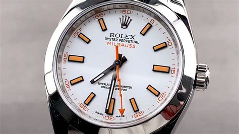 rolex white milgauss|rolex milgauss price list.